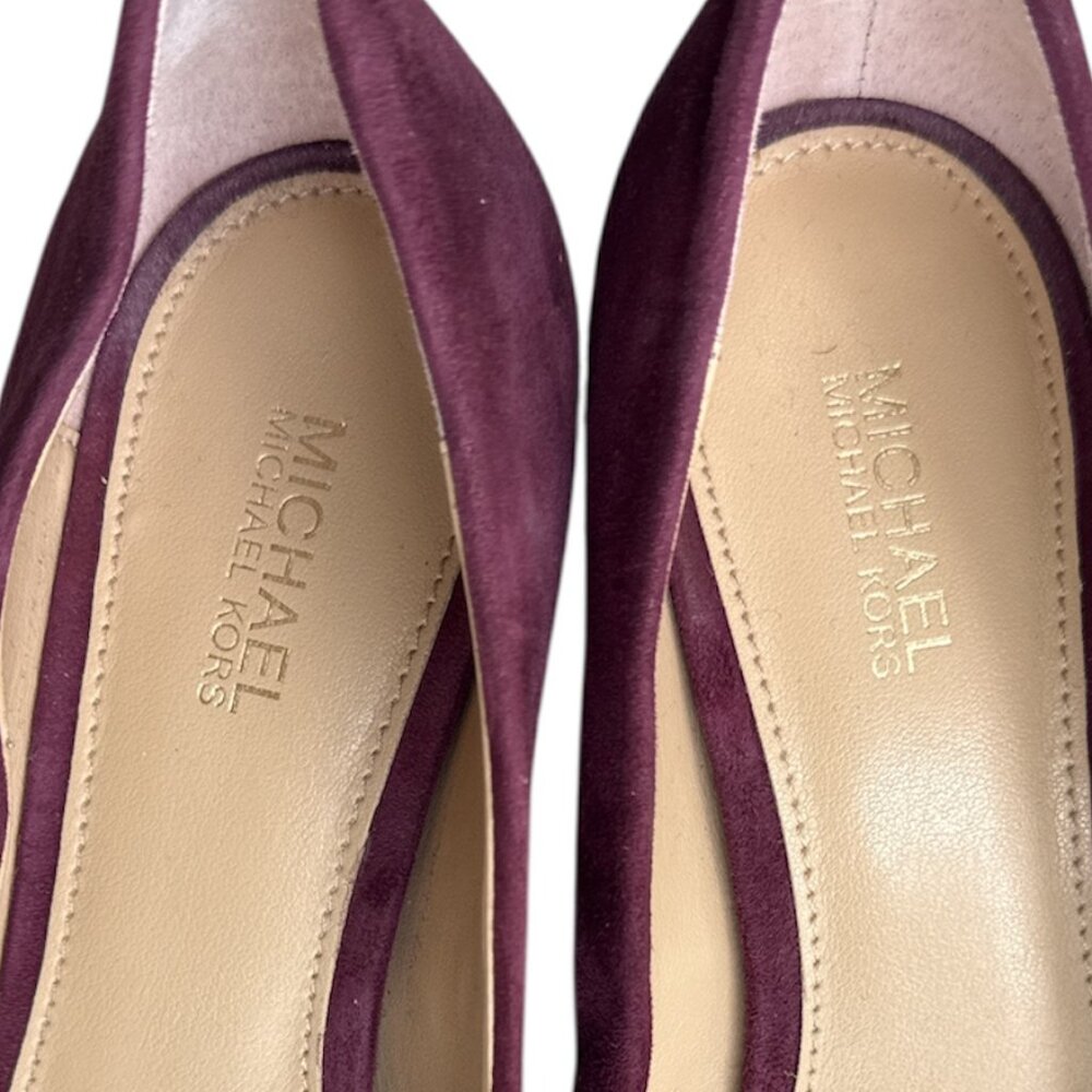 Michael Kors Burgundy Suede Heels size US6.5 EUC - Picture 2 of 9